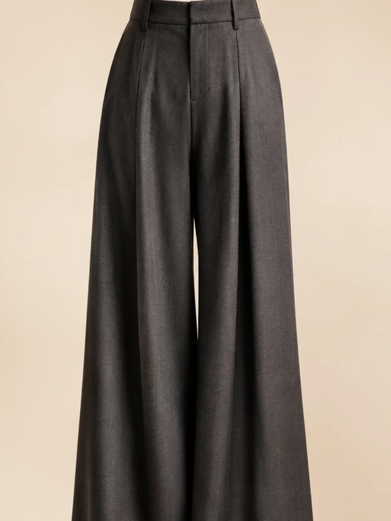 Fluid Wide Trouser fabric and structural detail