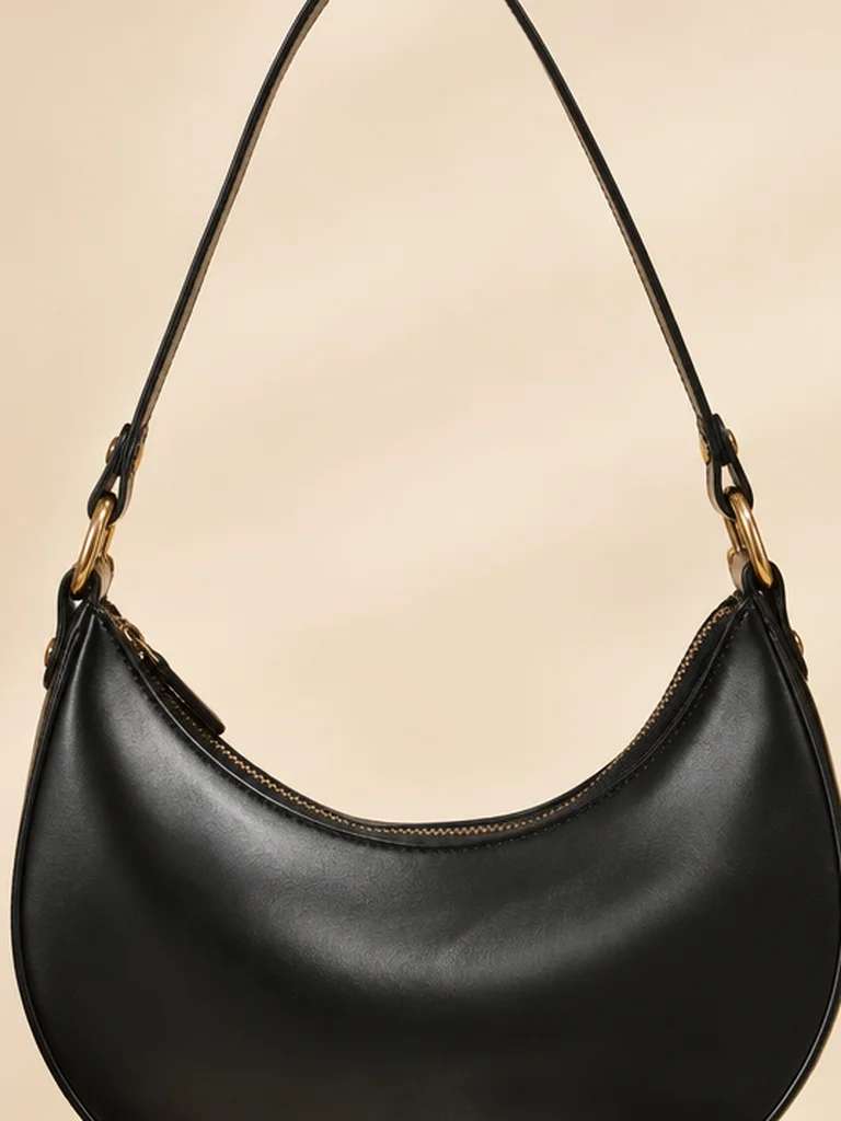 Crescent Shoulder Bag fabric and structural detail
