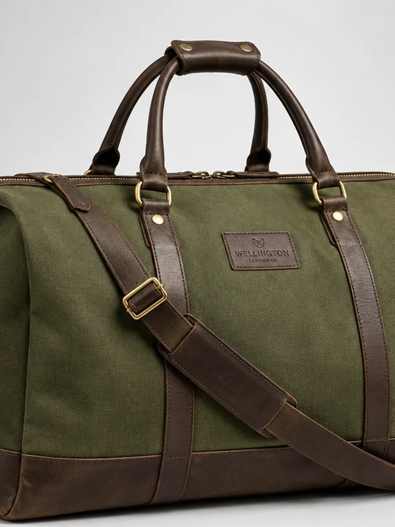 Weekend Carryall fabric and structural detail